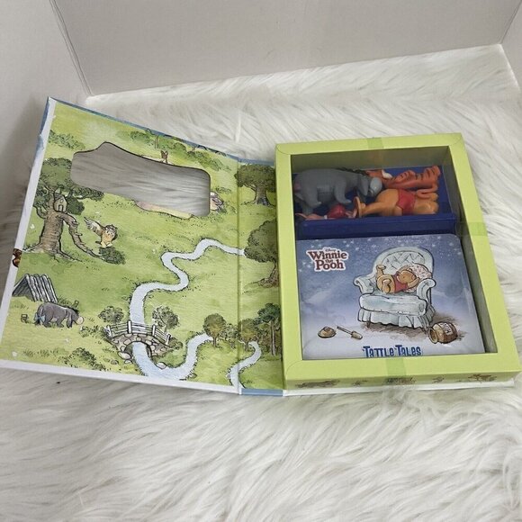 NEW DISNEY Winnie The Pooh Tattle Tales Story Book Set With 4 Figures - Picture 2 of 12